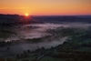 sunrise as seen from Vezelay, credit Mike Long